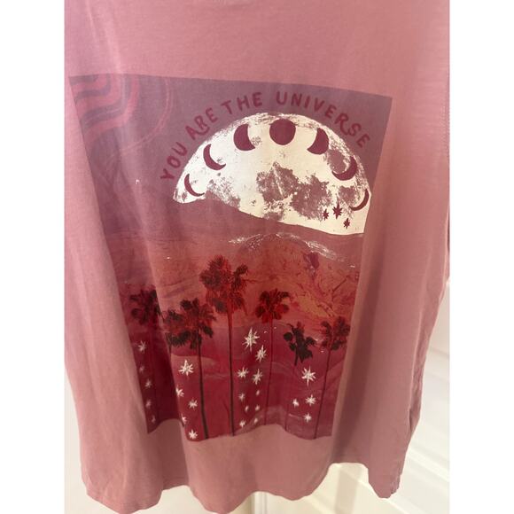 Spiritual Gangster You Are the Universe Muscle Tank Mauve Size Medium - Picture 3 of 6